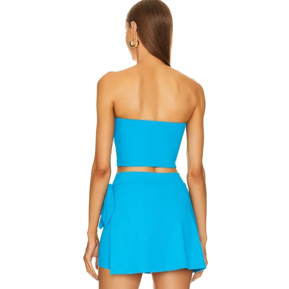 Susana Monaco Tube Top XL Ultramarine Blue Strapless Crop NWT - Picture 2 of 6
